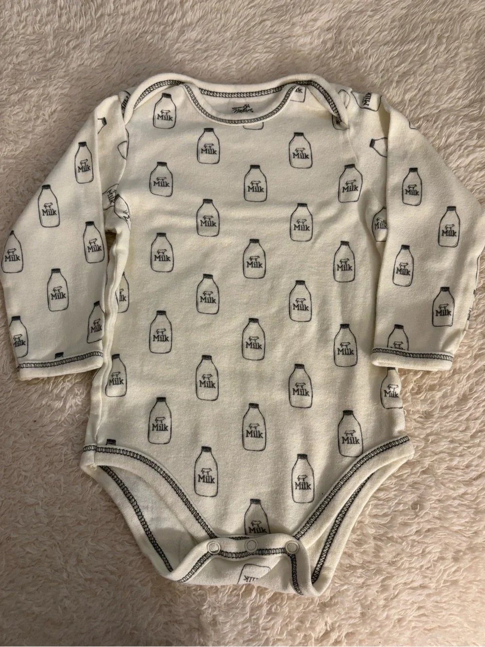 Neutral Baby Onesie Bundle with Milk Bottle & Animal Prints
